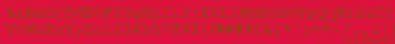 Police RoughTypewriter – polices brunes sur fond rouge