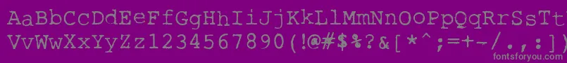 Шрифт RoughTypewriter – серые шрифты на фиолетовом фоне