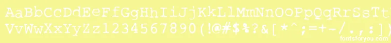 フォントRoughTypewriter – 黄色い背景に白い文字
