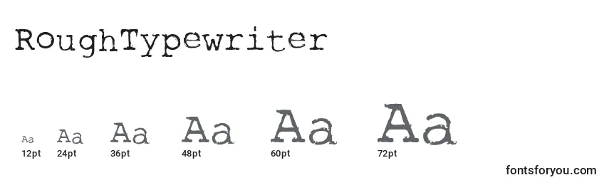RoughTypewriter Font Sizes