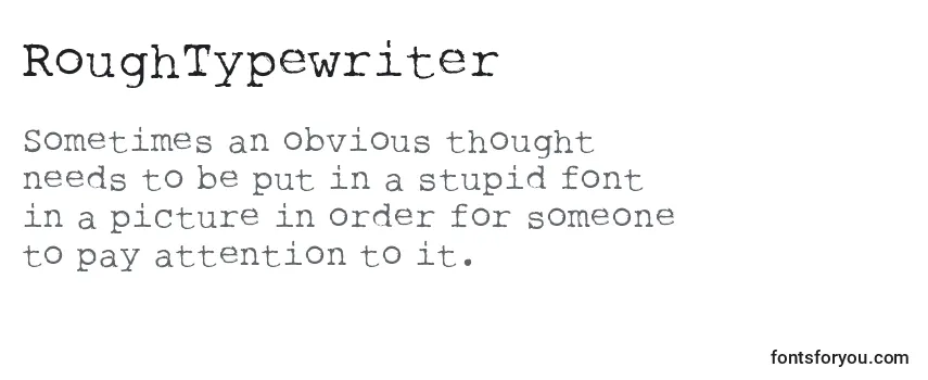 Review of the RoughTypewriter Font