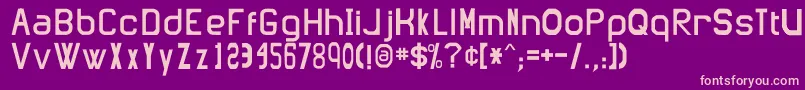 Engadget Font – Pink Fonts on Purple Background