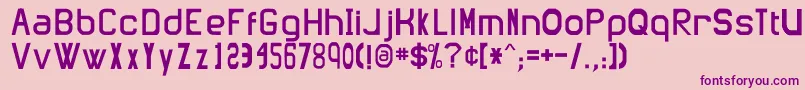 Engadget Font – Purple Fonts on Pink Background