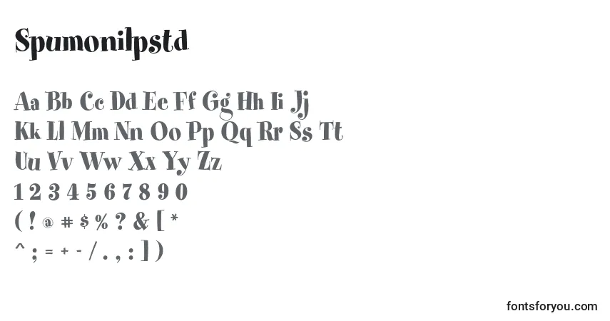 Spumonilpstd-fontti – aakkoset, numerot, erikoismerkit