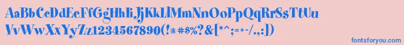 Spumonilpstd Font – Blue Fonts on Pink Background