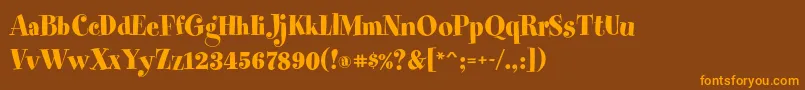 Spumonilpstd Font – Orange Fonts on Brown Background