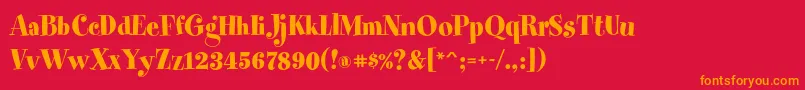 Spumonilpstd Font – Orange Fonts on Red Background