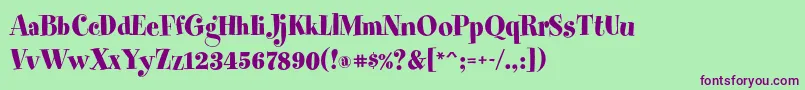 Spumonilpstd Font – Purple Fonts on Green Background