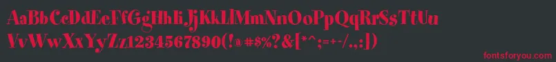 Spumonilpstd Font – Red Fonts on Black Background