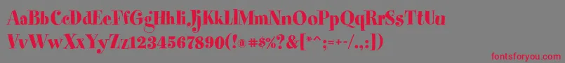 Spumonilpstd Font – Red Fonts on Gray Background