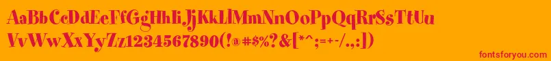 Spumonilpstd Font – Red Fonts on Orange Background