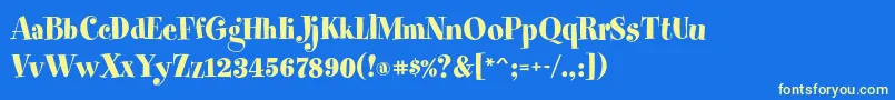 More about Spumonilpstd Font Spumonilpstd Font – Yellow Fonts on Blue Background