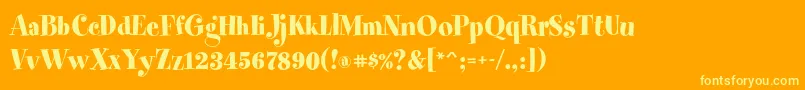 Spumonilpstd Font – Yellow Fonts on Orange Background