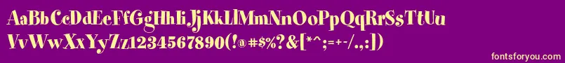 Spumonilpstd Font – Yellow Fonts on Purple Background