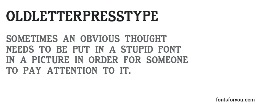 Review of the OldLetterpressType Font