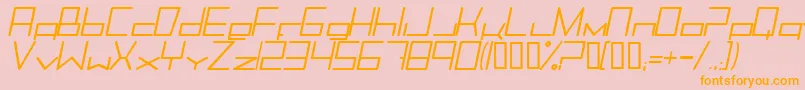 Шрифт TrancemissionMediumitalic – оранжевые шрифты на розовом фоне
