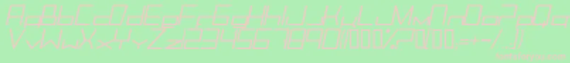 TrancemissionMediumitalic Font – Pink Fonts on Green Background