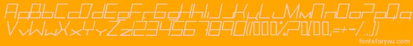 Шрифт TrancemissionMediumitalic – розовые шрифты на оранжевом фоне
