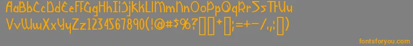 Шрифт Yoshitoshi – оранжевые шрифты на сером фоне