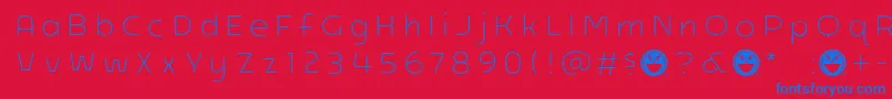 Arb218NbFinishedFreewareBd Font – Blue Fonts on Red Background