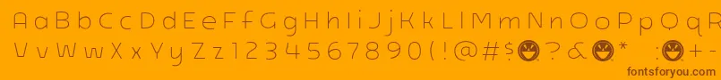 Arb218NbFinishedFreewareBd Font – Brown Fonts on Orange Background