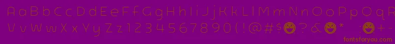 Arb218NbFinishedFreewareBd Font – Brown Fonts on Purple Background