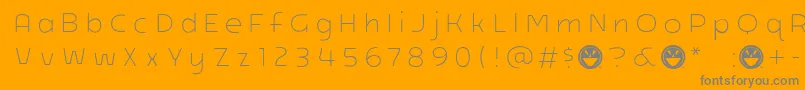 Arb218NbFinishedFreewareBd Font – Gray Fonts on Orange Background