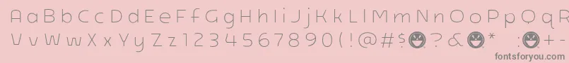 Arb218NbFinishedFreewareBd Font – Gray Fonts on Pink Background