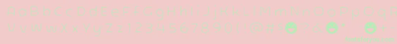 Arb218NbFinishedFreewareBd Font – Green Fonts on Pink Background