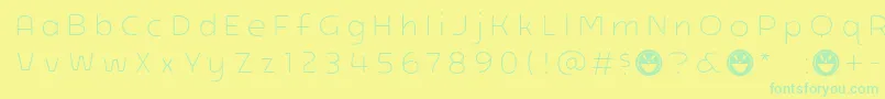Arb218NbFinishedFreewareBd Font – Green Fonts on Yellow Background