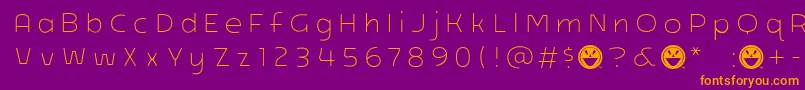 Arb218NbFinishedFreewareBd Font – Orange Fonts on Purple Background