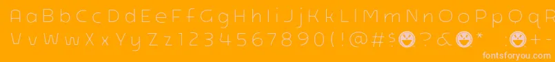 Arb218NbFinishedFreewareBd Font – Pink Fonts on Orange Background