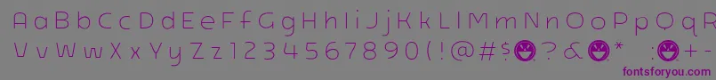 Arb218NbFinishedFreewareBd Font – Purple Fonts on Gray Background