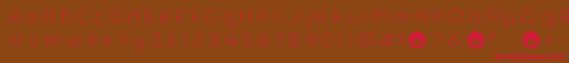 Arb218NbFinishedFreewareBd Font – Red Fonts on Brown Background