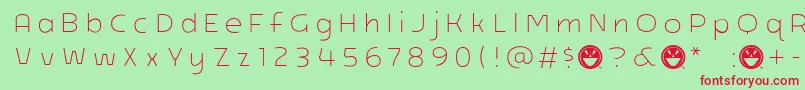 Arb218NbFinishedFreewareBd Font – Red Fonts on Green Background