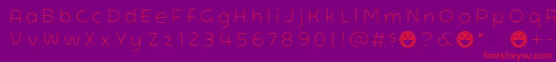 Arb218NbFinishedFreewareBd Font – Red Fonts on Purple Background