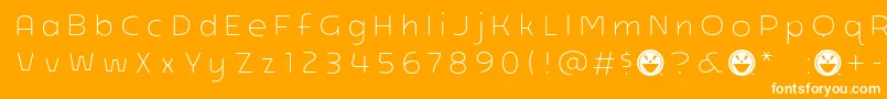 Arb218NbFinishedFreewareBd Font – White Fonts on Orange Background