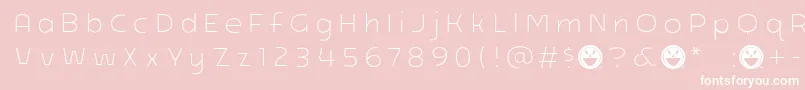 Arb218NbFinishedFreewareBd Font – White Fonts on Pink Background