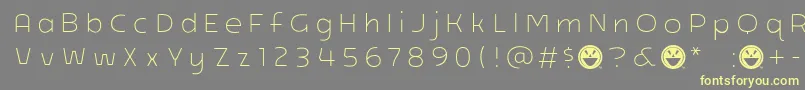 Arb218NbFinishedFreewareBd Font – Yellow Fonts on Gray Background