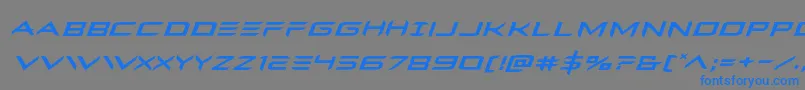 Ferretfaceexpandital Font – Blue Fonts on Gray Background