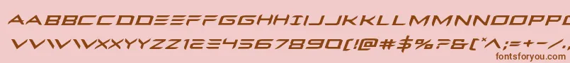 Ferretfaceexpandital-Schriftart – Braune Schriften auf rosa Hintergrund