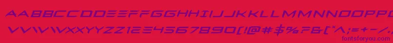 Ferretfaceexpandital Font – Purple Fonts on Red Background