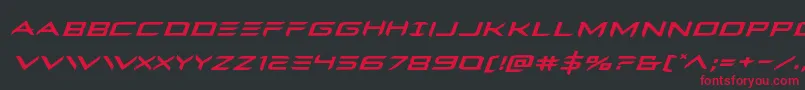 フォントFerretfaceexpandital – 黒い背景に赤い文字