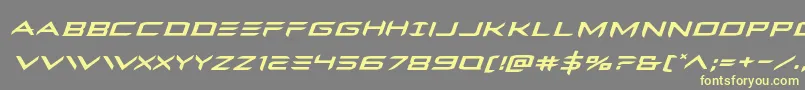 Ferretfaceexpandital Font – Yellow Fonts on Gray Background