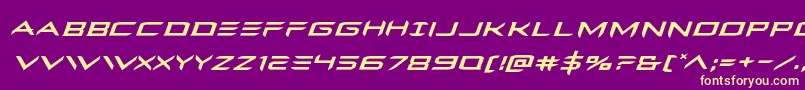 Ferretfaceexpandital Font – Yellow Fonts on Purple Background