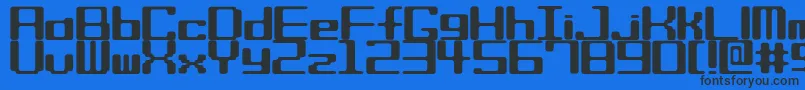Шрифт Biscuitssrb – чёрные шрифты на синем фоне