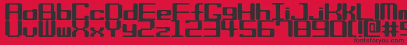 Biscuitssrb Font – Black Fonts on Red Background