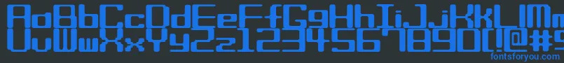 Шрифт Biscuitssrb – синие шрифты на чёрном фоне