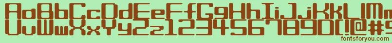 Biscuitssrb Font – Brown Fonts on Green Background