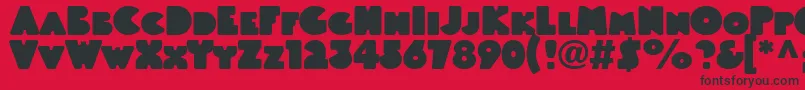 Linotypeblackwhiteheadline Font – Black Fonts on Red Background